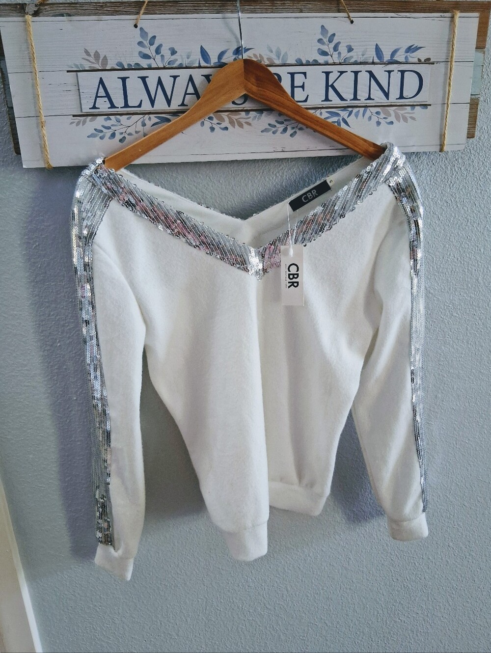 CBR Fleece Sequin Top